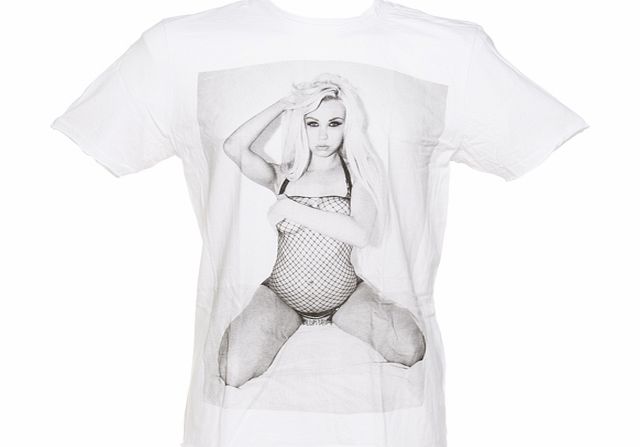 Amplified Pin-Ups Mens Lace Up White T-Shirt from Amplified