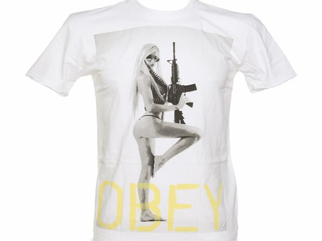 Amplified Pin-Ups Mens Obey White T-Shirt from Amplified
