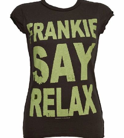 Charcoal Ladies Frankie Say Relax T-Shirt from Amplified Vintage