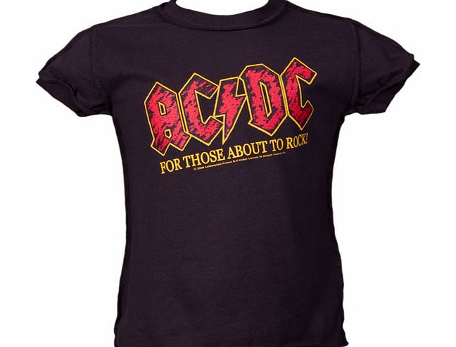 Amplified Vintage Kids Charcoal AC/DC About To Rock T-Shirt from