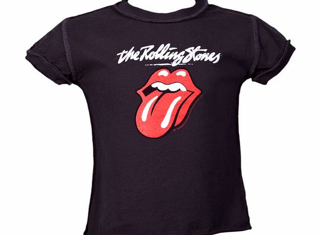 Kids Charcoal Rolling Stones Licks T-Shirt from