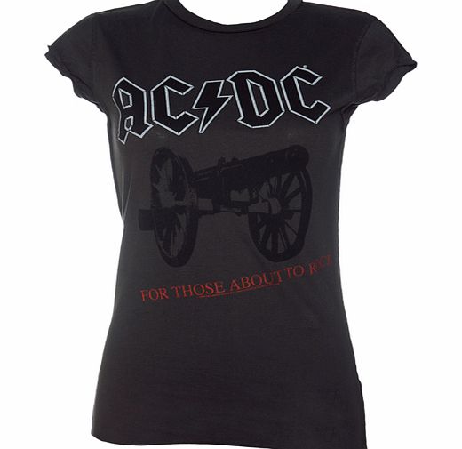 Amplified Vintage Ladies AC/DC Canon Charcoal T-Shirt from