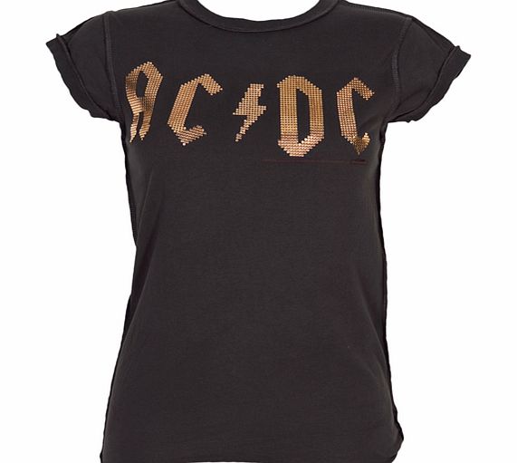 Amplified Vintage Ladies AC DC Chainmail Logo TShirt from ac dc logo wedding