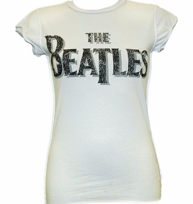Ladies Beatles Logo White T-Shirt from Amplified Vintage