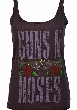 Amplified Vintage Ladies Charcoal Guns N Roses Pistols Vest