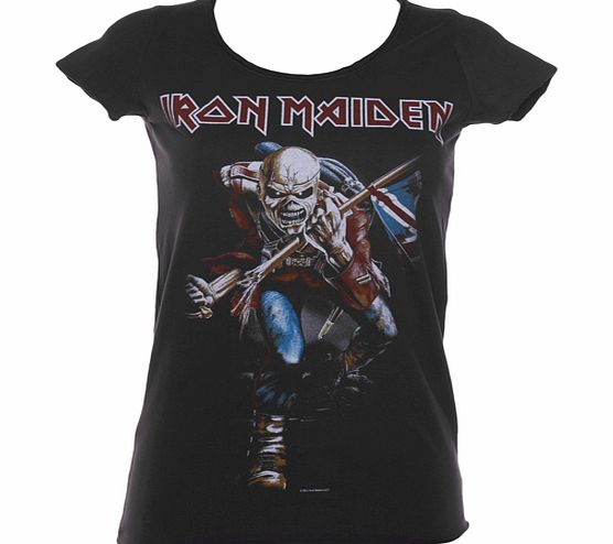 Amplified Vintage Ladies Charcoal Iron Maiden Trooper T-Shirt from