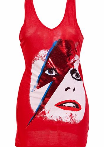 Amplified Vintage Ladies David Bowie Aladdin Sane Racer Back Dress