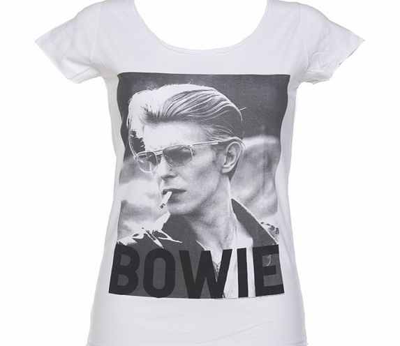Ladies David Bowie Changes White Skinny Fit