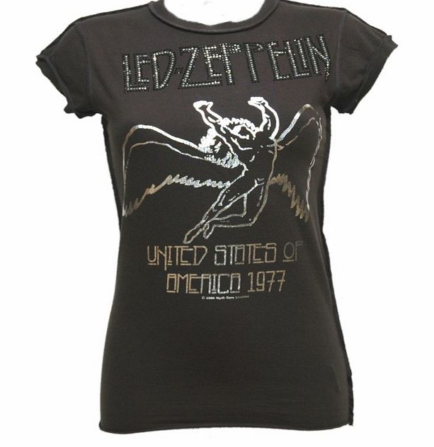 Amplified Vintage Ladies Diamante Led Zepp 1977 T-Shirt from Amplified Vintage