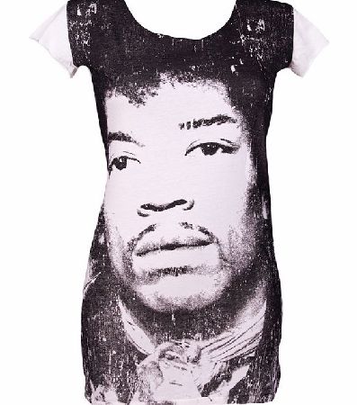 Amplified Vintage Ladies Icon Jimi Hendrix Face T-Shirt from