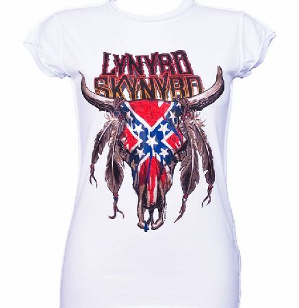 Amplified Vintage Ladies Lynyrd Skynyrd Buffalo White T-Shirt from