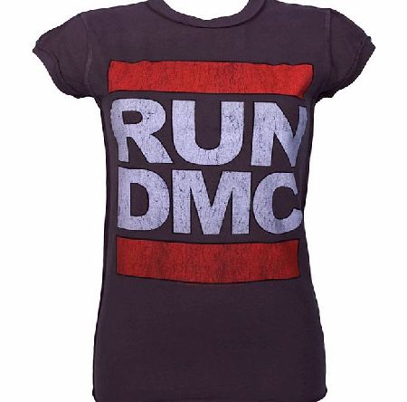 Ladies Run DMC Logo Charcoal T-Shirt from