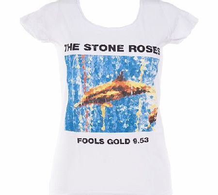 Amplified Vintage Ladies Stone Roses Fools Gold White Skinny Fit