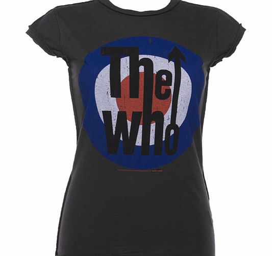 Amplified Vintage Ladies The Who Target Logo Charcoal T-Shirt from