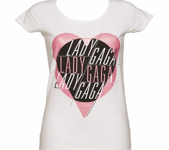 Amplified Vintage Ladies White Lady Gaga T-Shirt from Amplified
