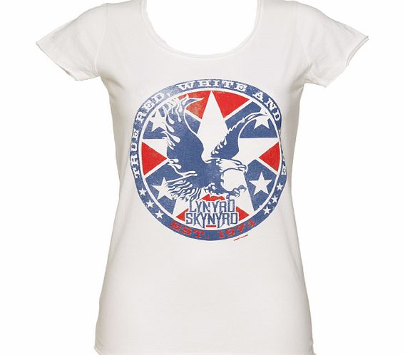 Ladies White Lynyrd Skynyrd 1974 T-Shirt from