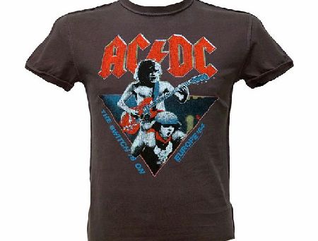 Men` AC/DC Europe Charcoal T-Shirt from Amplified Vintage