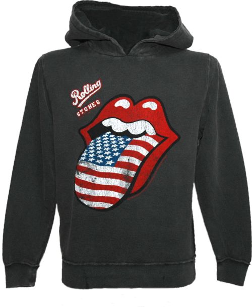 Men` Rolling Stones USA Flag Hoodie from Amplified Vintage