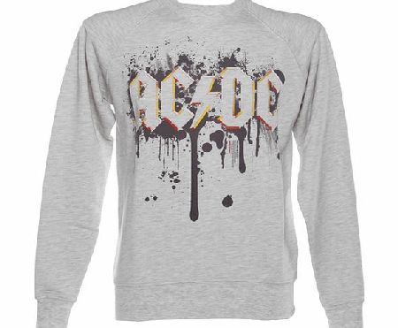 Mens AC/DC Graffiti Logo Oatmeal Sweater