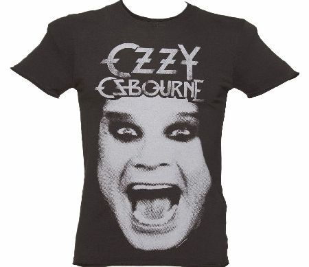 Amplified Vintage Mens Charcoal Ozzy Osbourne T-Shirt from