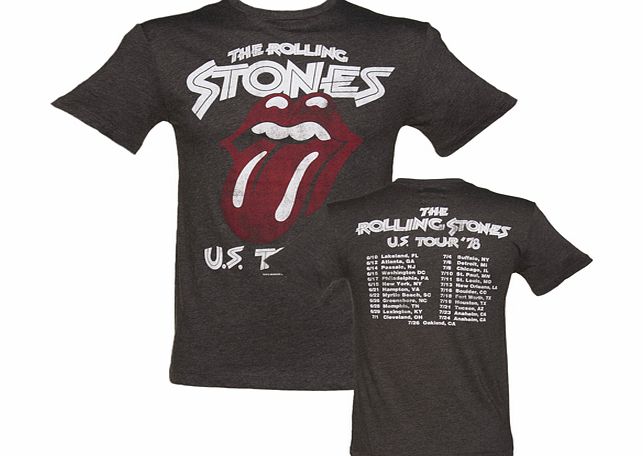 Mens Charcoal Rolling Stones US Tour 78
