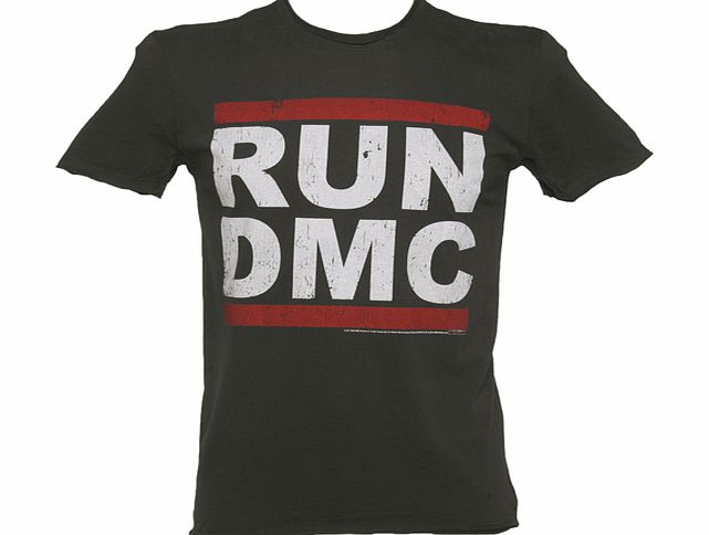 Mens Charcoal Run DMC Logo T-Shirt from