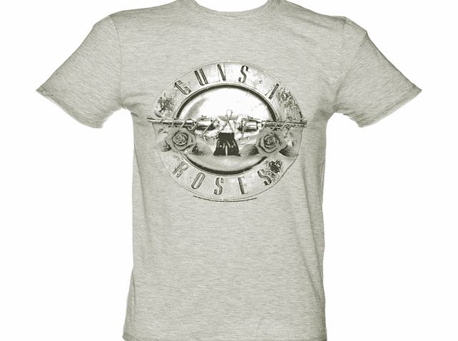 Amplified Vintage Mens Grey Guns N Roses Silver Foil Drum