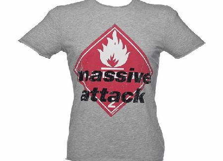 Amplified Vintage Mens Grey Marl Massive Attack T-Shirt from