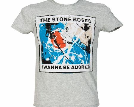 Amplified Vintage Mens Grey Stone Roses Wanna Be Adored