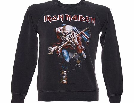 Mens Iron Maiden Trooper Charcoal Sweater