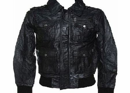 Amplified Vintage Mens Pizzorno KISS Black Leather Jacket