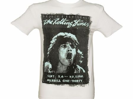 Mens White Rolling Stones Jagger Tour