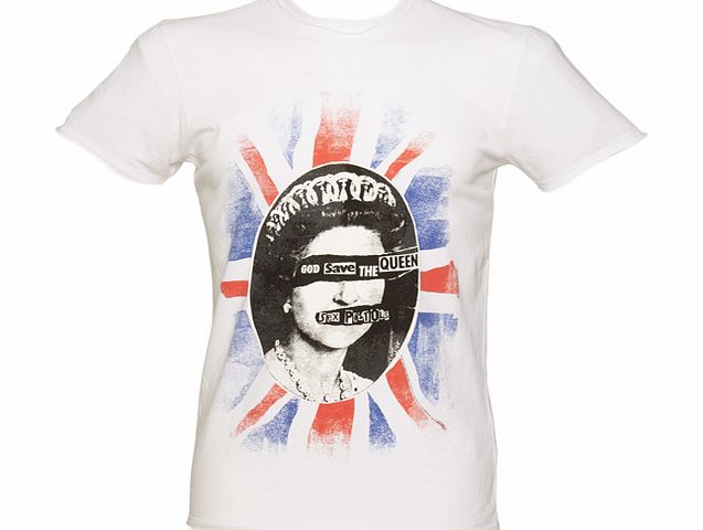 Amplified Vintage Mens White Sex Pistols God Save The Queen