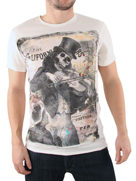 Amplified White Mean Fiddler T-Shirt