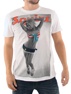 Amplified White Pin Up Kelly T-Shirt