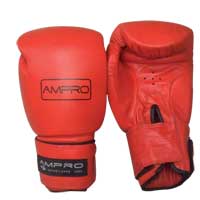 Ampro Fighter Sparring Gloves Red 12oz