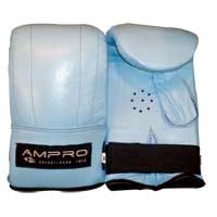 Ampro Ladies Leather Bag Mitt Blue Medium
