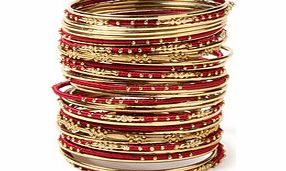 Marakesh pink silk bangle set