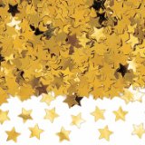 Amscan 14g Gold Star table confetti - Fabulous Gold Star wedding party table confetti