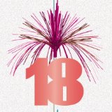 Amscan 18th Birthday Decoration for Party, Cascade Column 84 inch