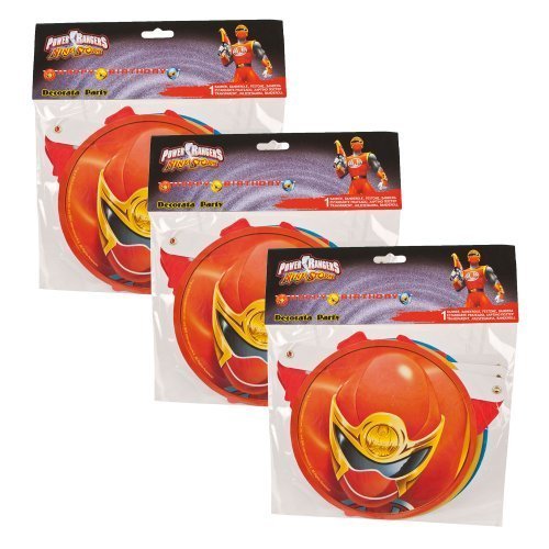Amscan 3 x Power Rangers Birthday Banner - NinjaStorm