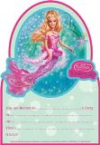 Amscan Barbie Mermaidia Party Invitations
