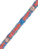 Amscan Birthday Banner (12ft long, metallic) - Happy 18th Birthday