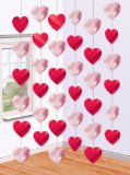 Amscan Foil Strings of Hearts Valentines Day Decoration