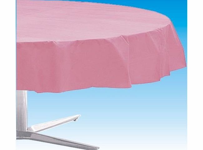 Amscan International Plastic Round Table Cover, Pretty Pink