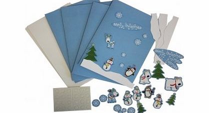 Amscan Joyful Snowman Christmas Card Making Craft Kit