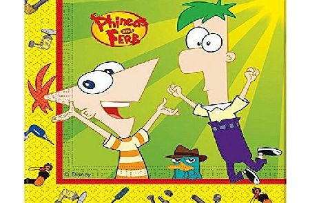 Amscan Phineas and Ferb 20-Luncheon Napkins