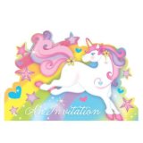 Amscan Unicorn Magic Postcard Invites