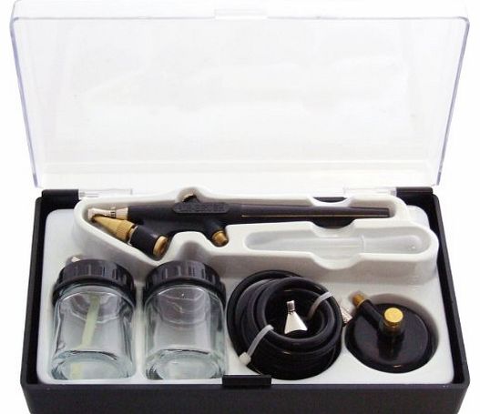 Am-Tech Mini Air Brush Kit includes 170cm Vinyl Hose/ 2/0.75oz Jar with Cover/ Air Brush