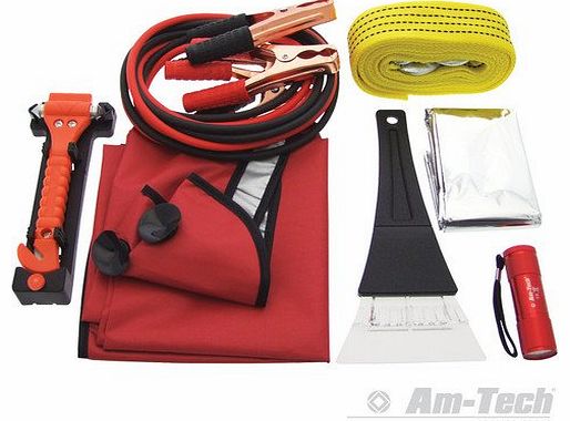 S9Q7 - 7 PIECE AUTOMOTIVE WINTER EMERGENCY KIT FOR CAR VEHICLE BREAKDOWN SAFETY